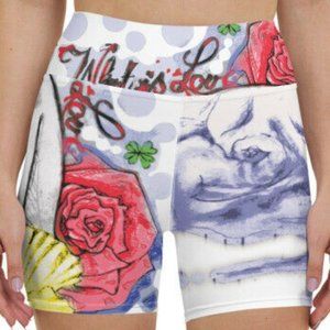 BW What Is Love Women's Fitness Yoga Shorts